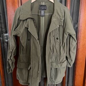 Matty M Cotton Utility Cargo Army Jacket with Pockets